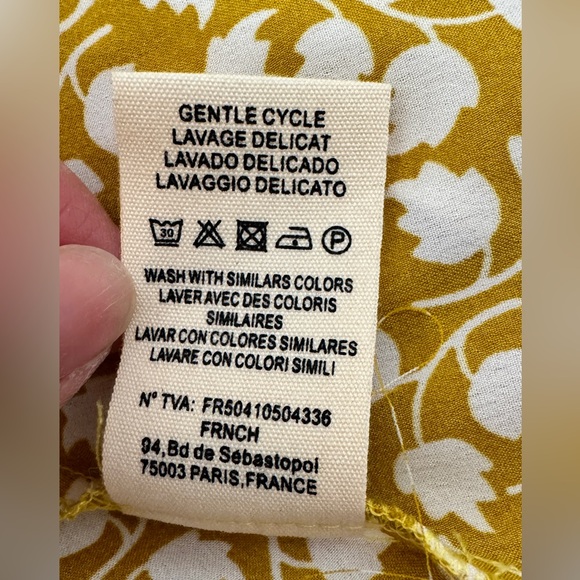 FRNCH Paris Yellow & white Floral wrap Dress - Picture 5 of 5